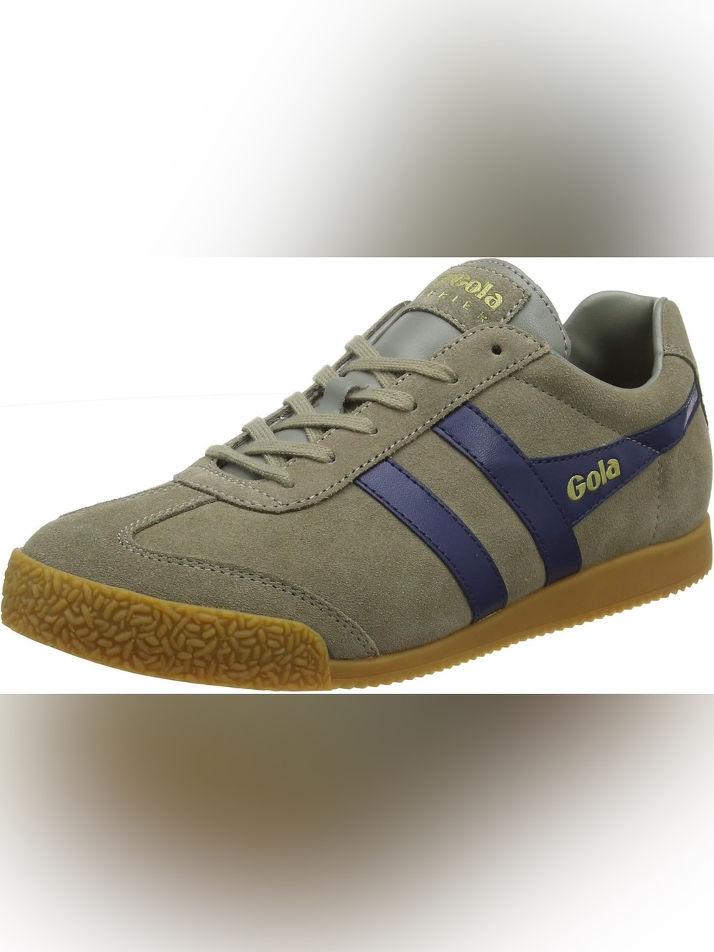 Gola Harrier suede men’s size 8 gum rubber sneaker grey blue low profile shoes